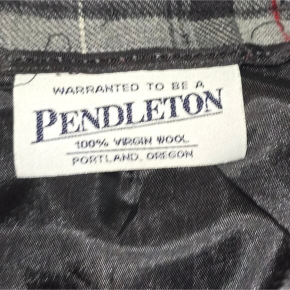 Pendleton Plaid Gray Red and Black Virgin Wool Midi Skirt Size Medium‎ - Picture 9 of 11